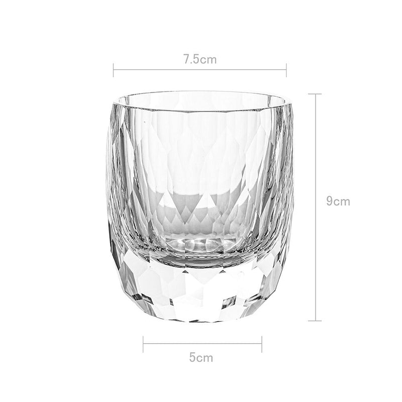 Crystal Irregular Diamond Whisky Glass 200ML