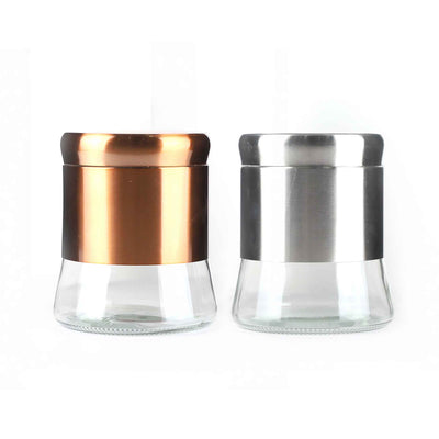 Stainless Steel Glass Canister Assorted