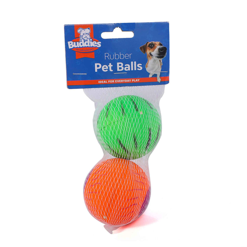 Rubber Pet Balls 2pk
