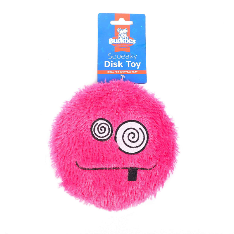 Disk Squeaky Plush Dog Toy