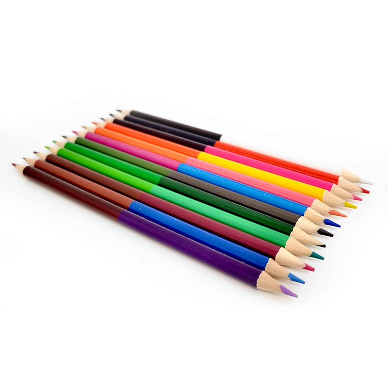 Double Ended Coloured Pencil 12Pk