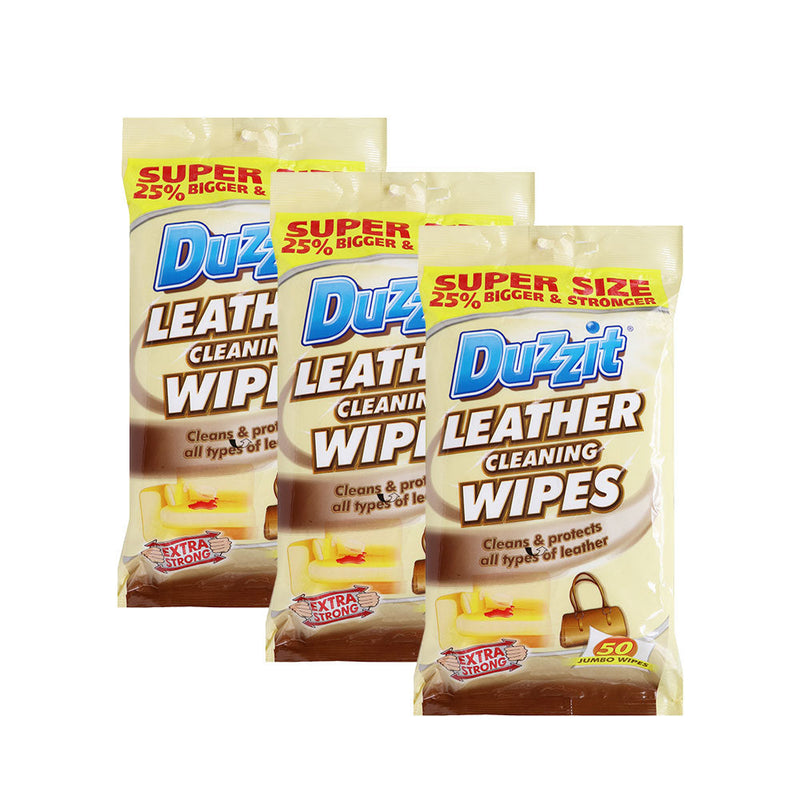 Duzzit Extra Strong Leather Cleaning Wipes 50PK