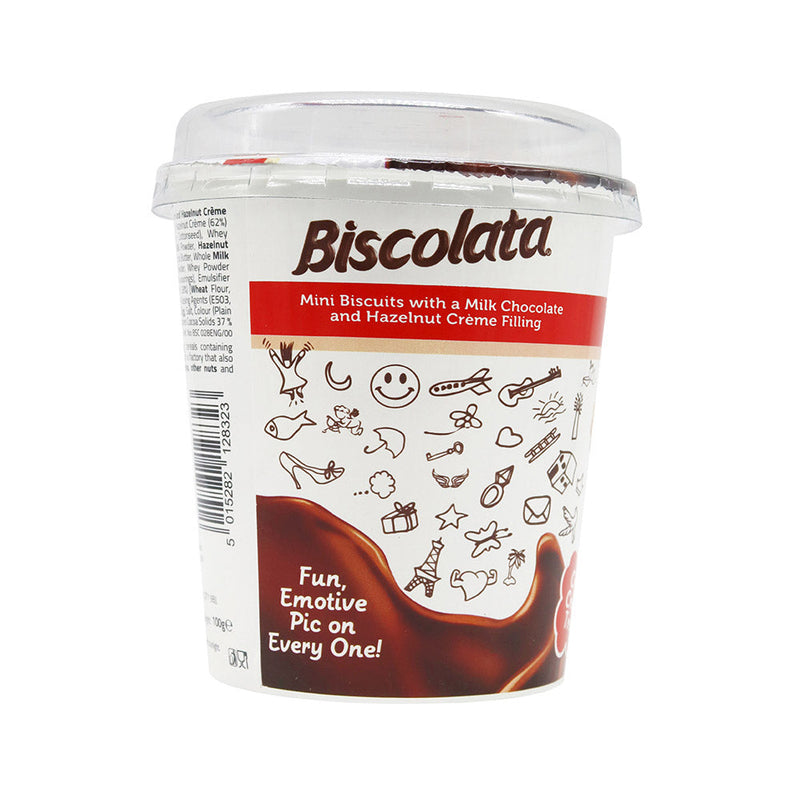 Biscolata Mini Biscuits with Milk Chocolate Cup 100g x 3Pack