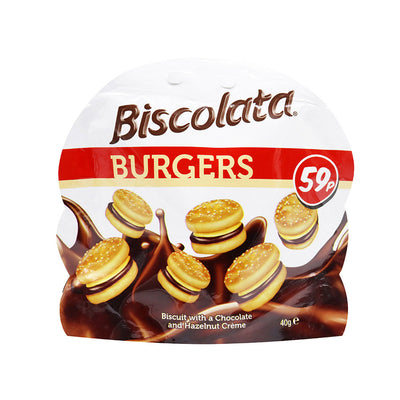 Biscolata Chocolate Biscuit Burgers 40g x 6Pack