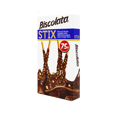 Biscolata Crispy Rice Biscuits Sticks With Milk Chocolate 34g x 4Pack