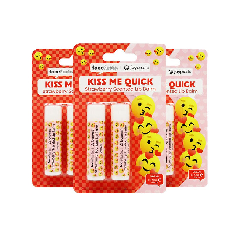 Kiss Me Quick Strawberry Scented Lip Balm 2Pack