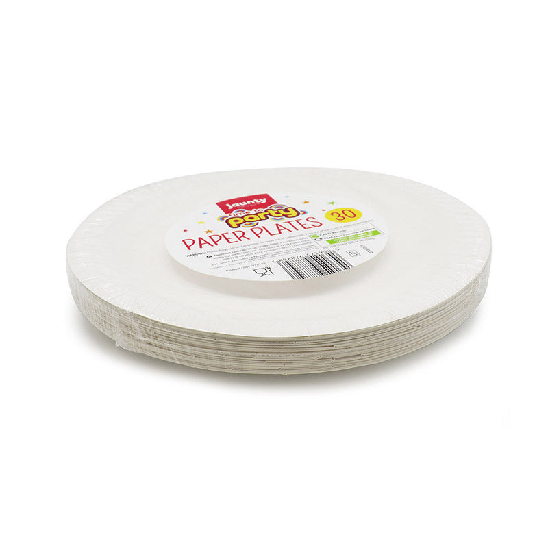 White Paper Plates 30Pack