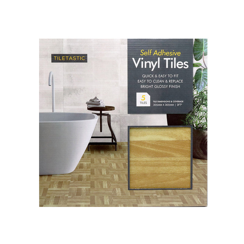 Self Adhesive Vinyl Tiles Wood 5Pack