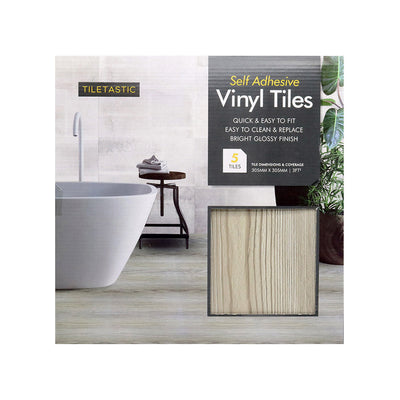 Self Adhesive Vinyl Tiles Grey Wood 5Pack
