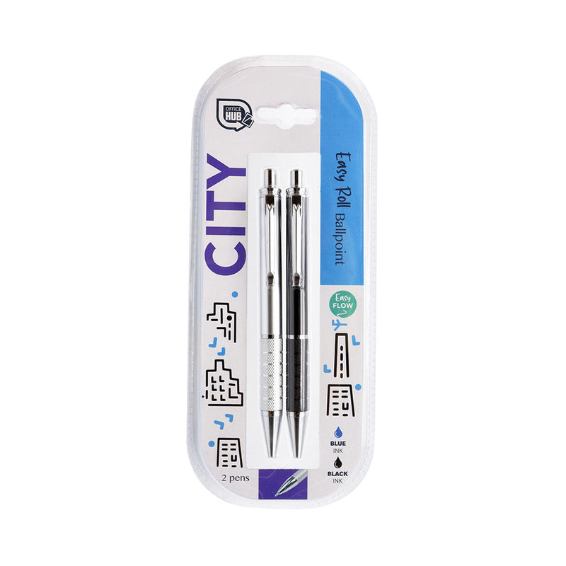 City Easy Roll Ballpoint Pens 2PC