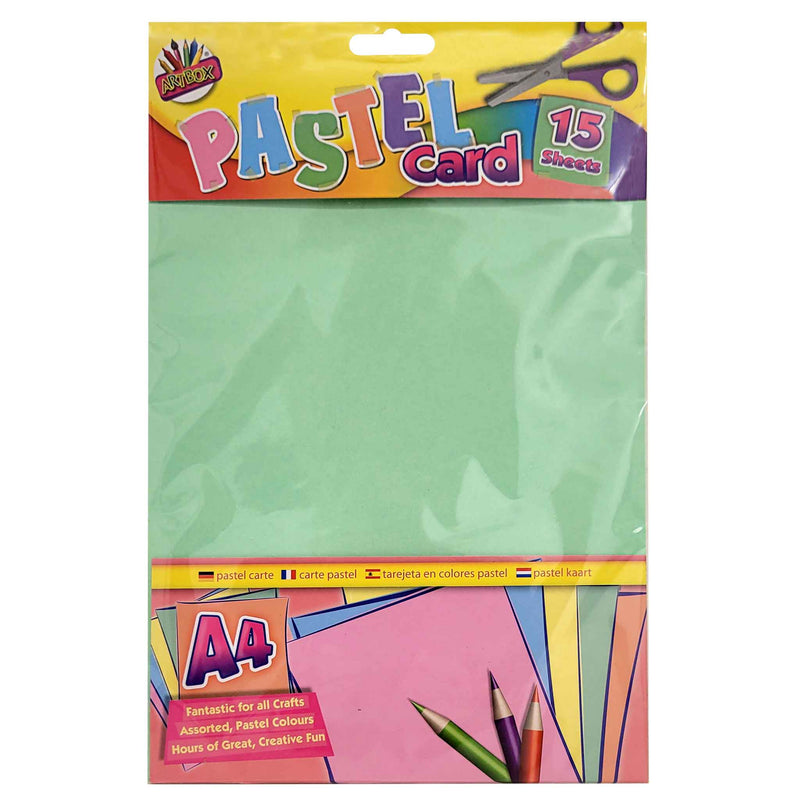 15 Sheets A4 Pastel Card