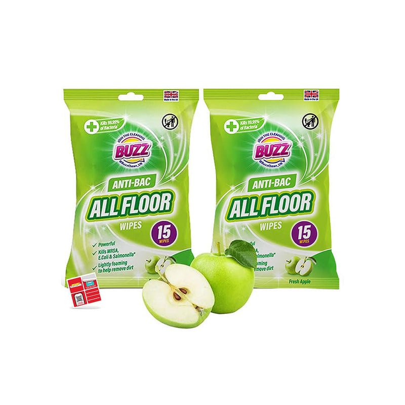 Buzz All Floor Wipes Apple 15S x 2PK