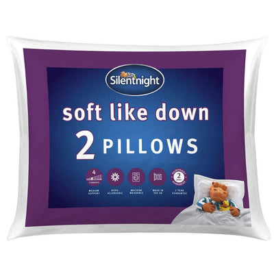 Silentnight Soft Like Down Pillow 2 Pack