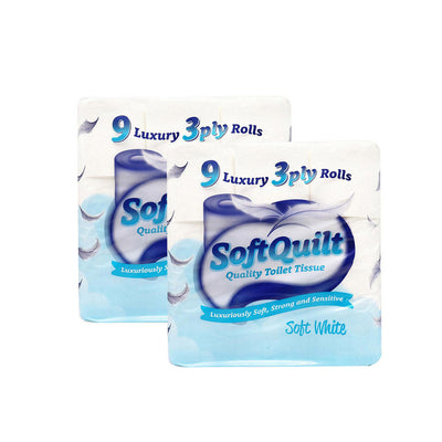Soft Quilted Toilet Tissue 3 Ply 9PK