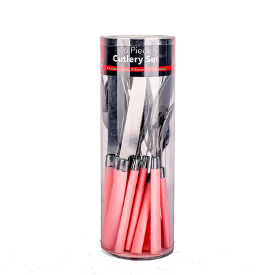 Cutlery Tube Flat Red 16PC