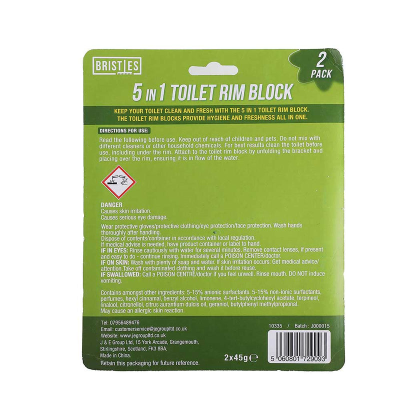 5In1 Twin Toilet Rim Block Lime
