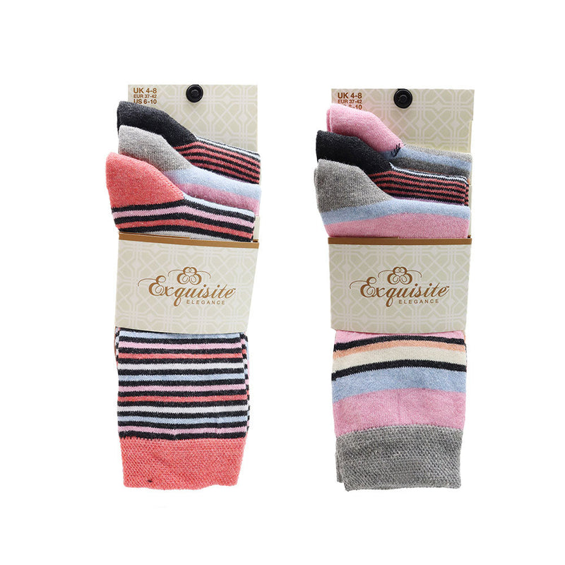 Ladies Stripe Socks 3Pack Assorted