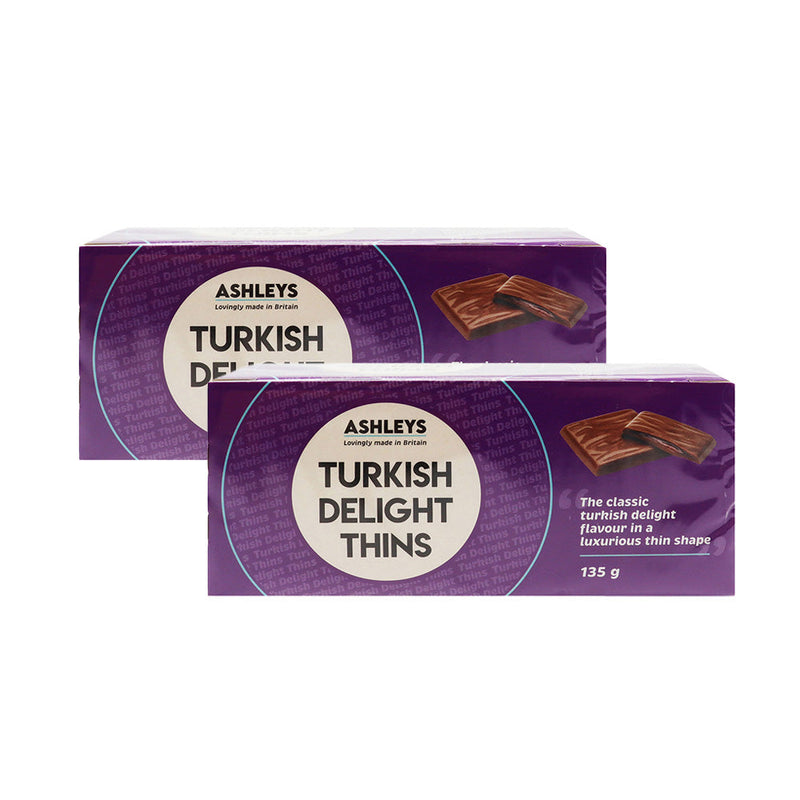 Ashleys Turkish Delight Chocolate Thins 135g