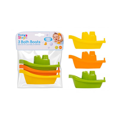 First Steps Bath Boats Toy 3Pack