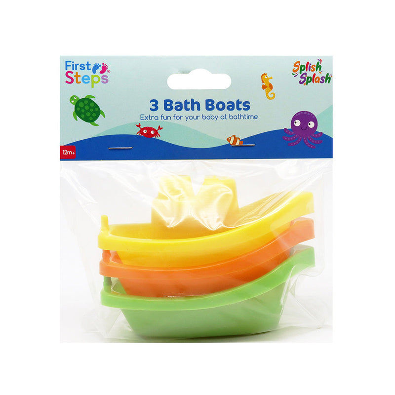 First Steps Bath Boats Toy 3Pack