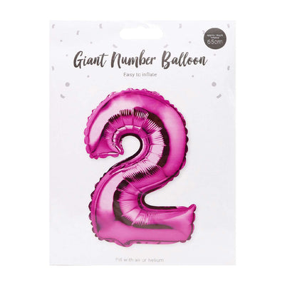 Pink Foil Number Balloon