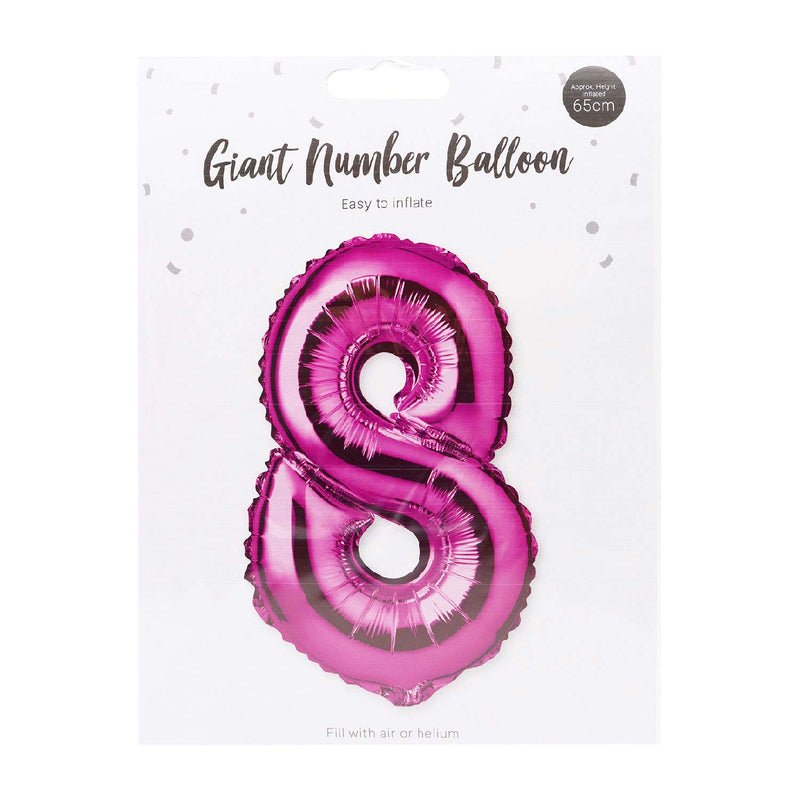 Pink Foil Number Balloon
