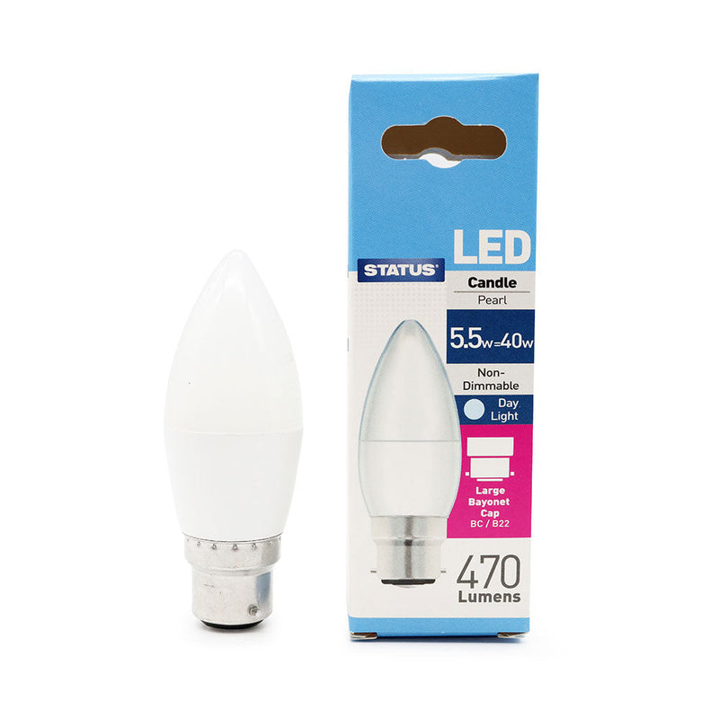 Non-Dimmable Candle LED Light Bulb BC Day Light