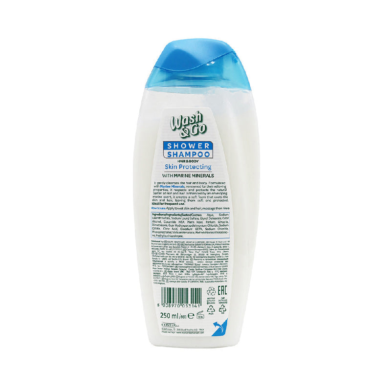 Wash & Go Skin Protecting Shower Shampoo Marine Minerals 250ML