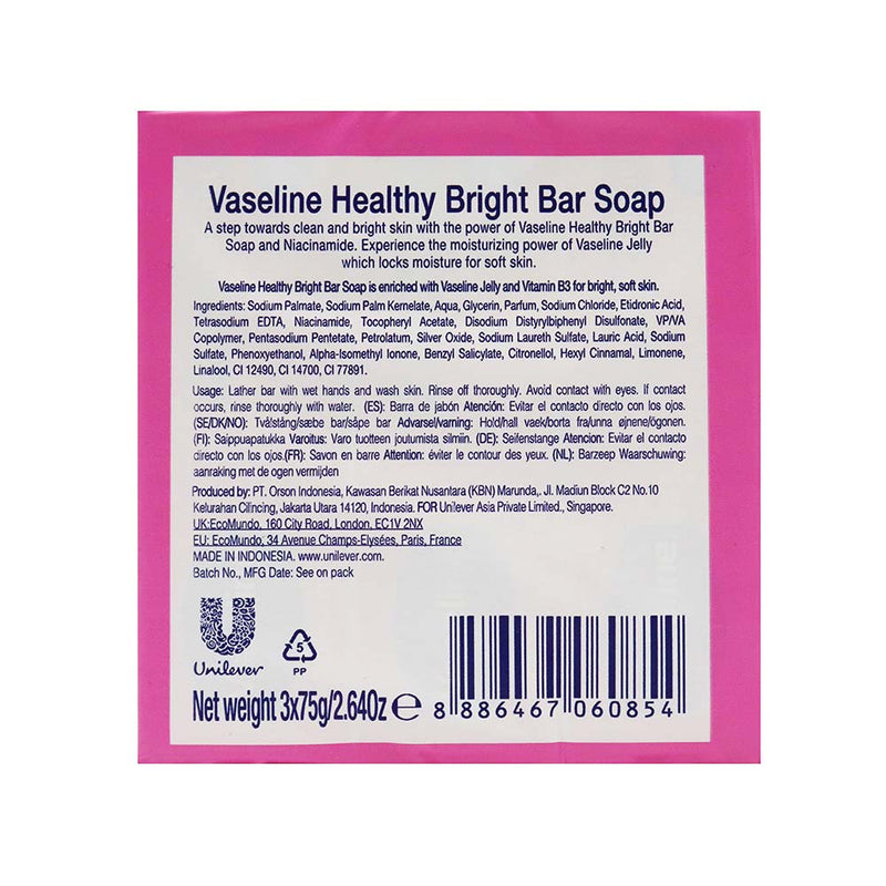 Vaseline Healthy Bright Bar Soap 3PK