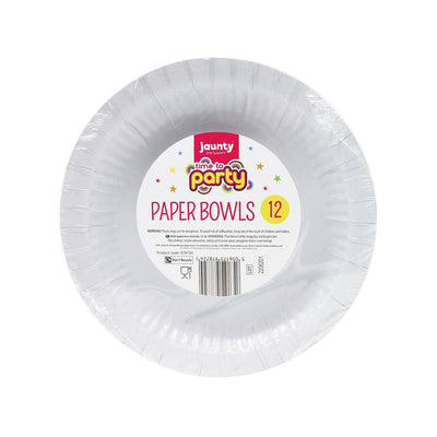 Party White Paper Bowls 12PK