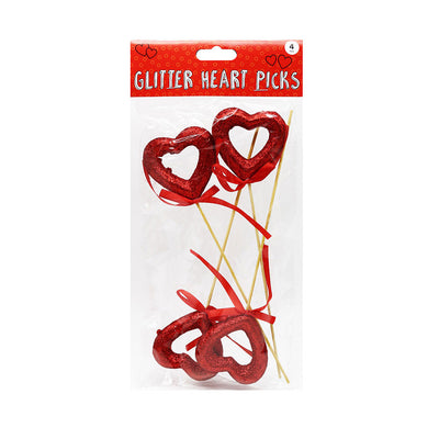 Valentine's Heart Picks 4PK