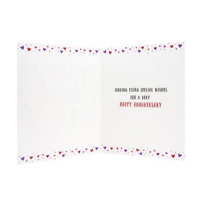 Greeting Card Colourful Text Anniversary