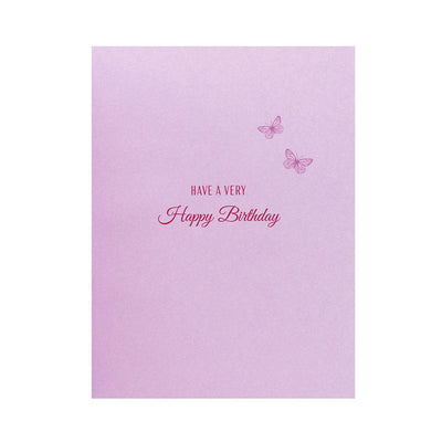 Birthday Card Flower On Pink