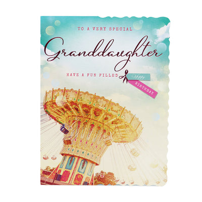 Birthday Card Fairground To Grandaughter