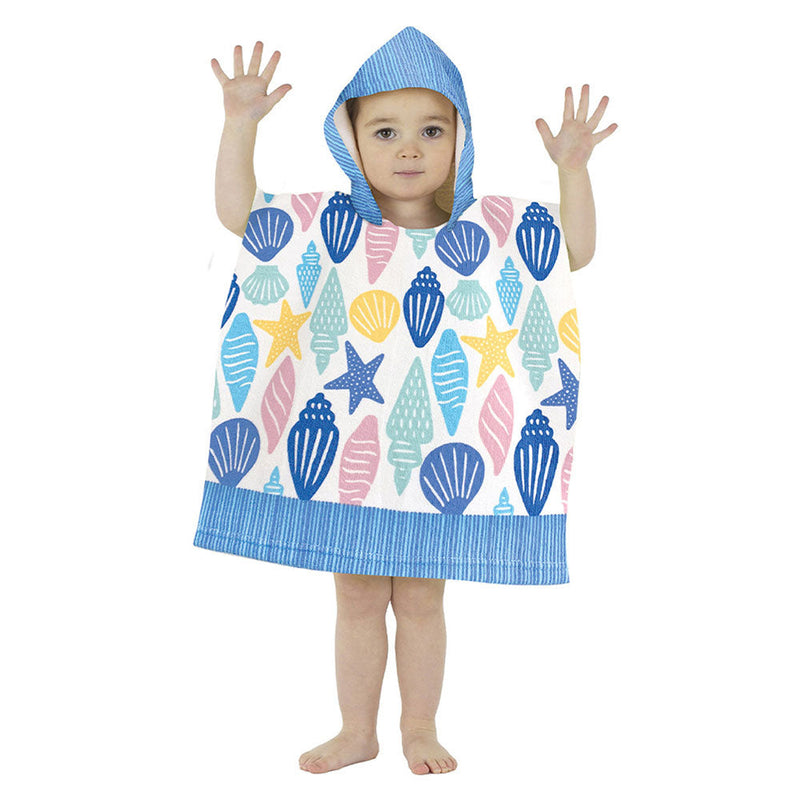 Mini Kids Microfibre Hooded Poncho Pal Beach Bath Towel 50x100cm