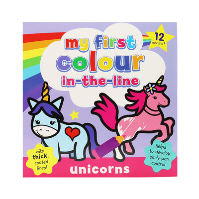Baby First Colour in The Line Book-Unicorns