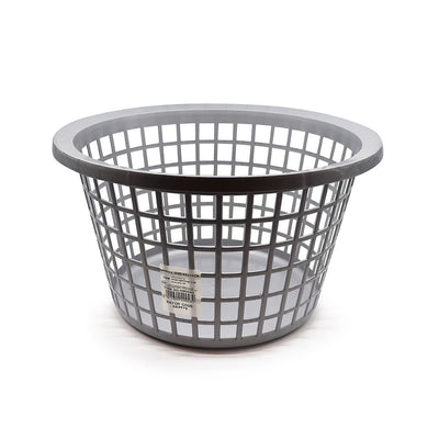 Silver Round Laundry Basket 44cmx25cm
