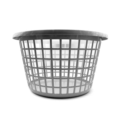 Silver Round Laundry Basket 44cmx25cm