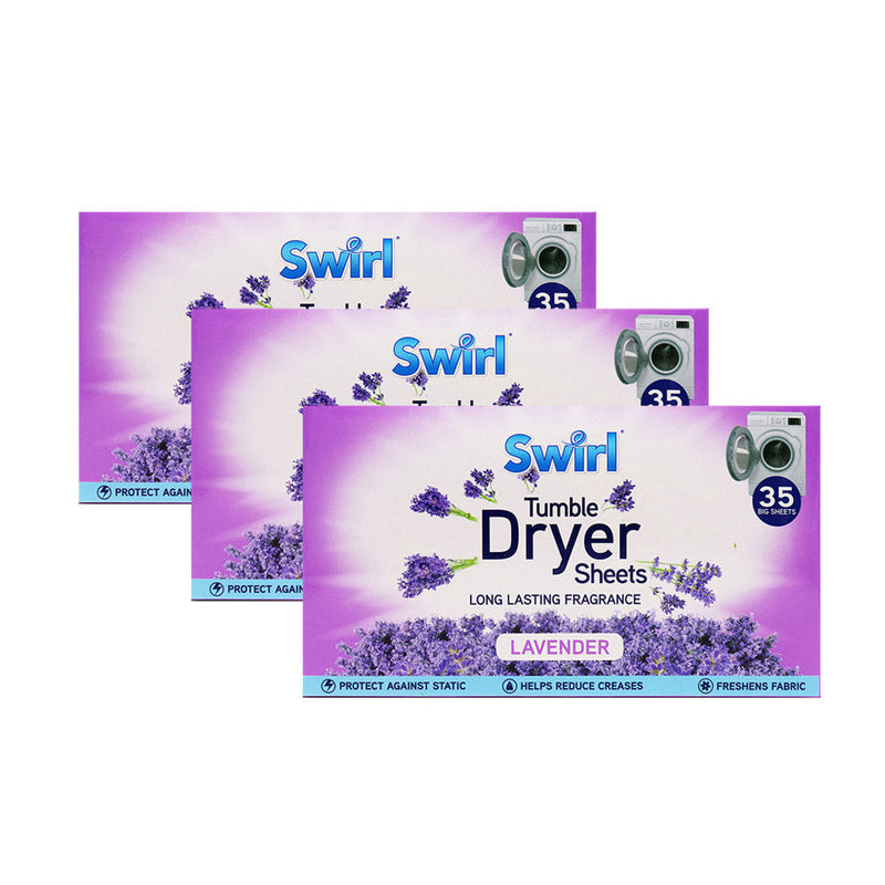 Swirl Tumble Dryer Sheets Lavender 35 Sheets
