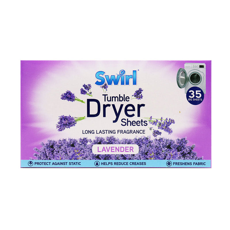 Swirl Tumble Dryer Sheets Lavender 35 Sheets