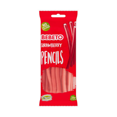 Bebeto Fizzy Strawberry Pencils Sweets 160g