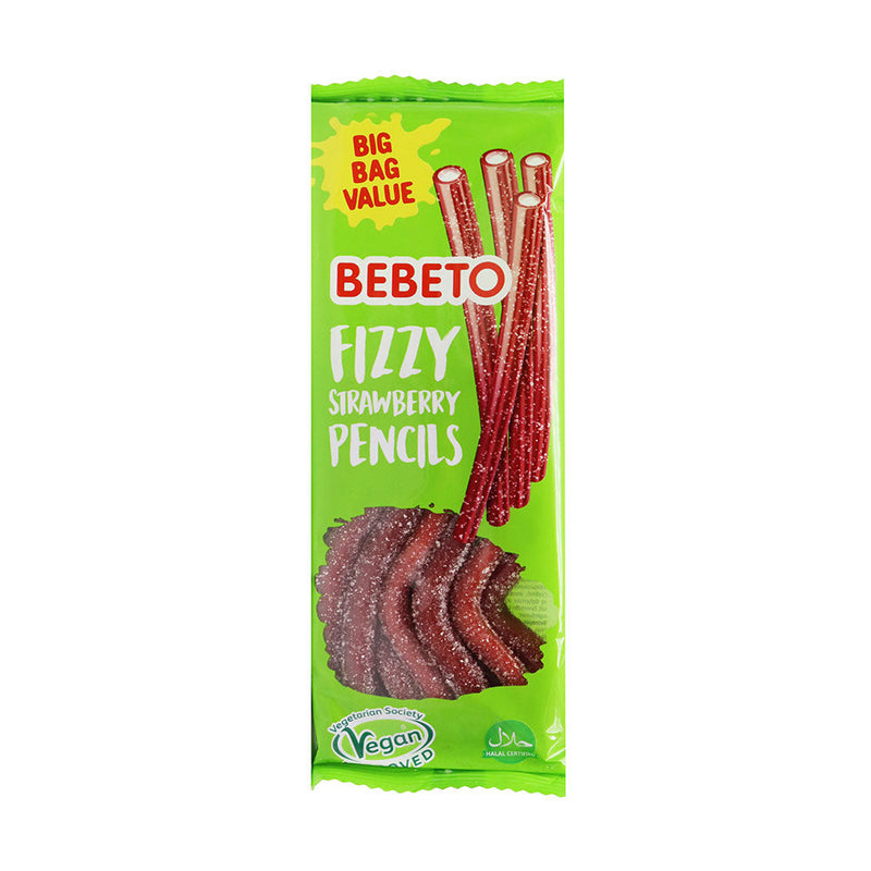 Bebeto Fizzy Strawberry Pencils 200g