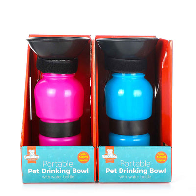 Pet Water Bottle Portable Drinking Bowl 500ml