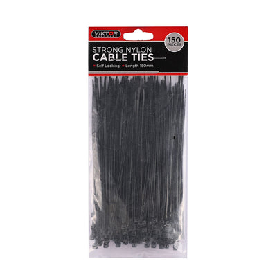Black Strong Nylon Cable Ties 150PC