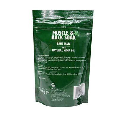 Elysium Spa Muscle & Back Soak Natural Hemp Oil