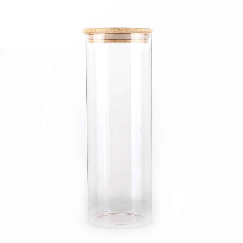 Glass Container with Bamboo Lid 100mmx280mm