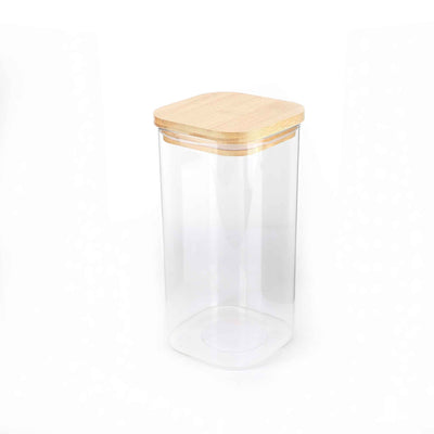 Glass Container with Bamboo Lid 100mmx200mm