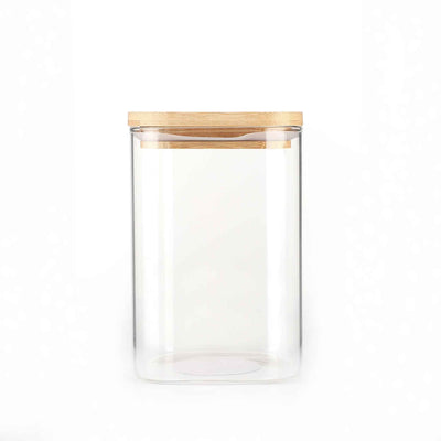 Glass Container with Bamboo Lid 100mmx150mm