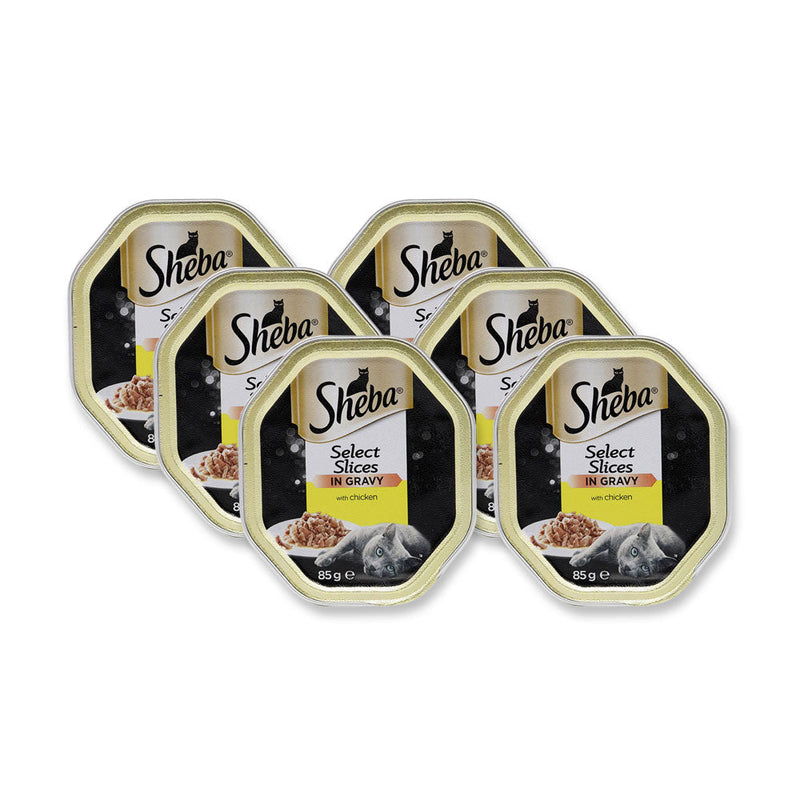 Sheba Slices Cat Food Tray in Gravy with Chicken 85g