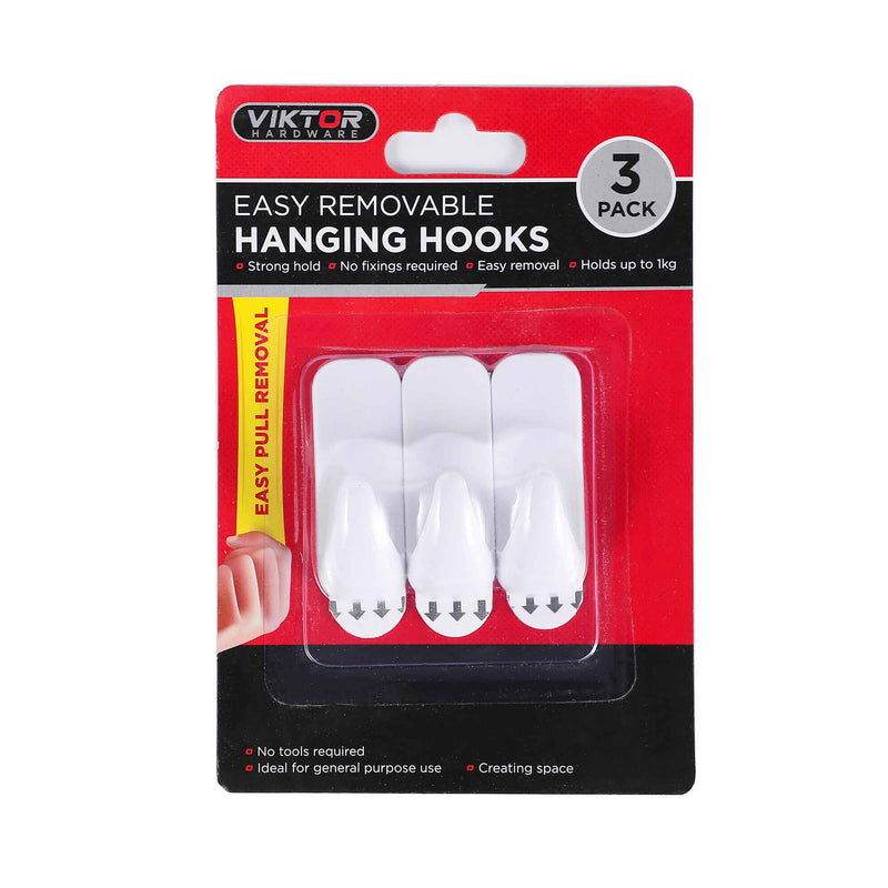 Removable Hanging Wall Hooks 3PC